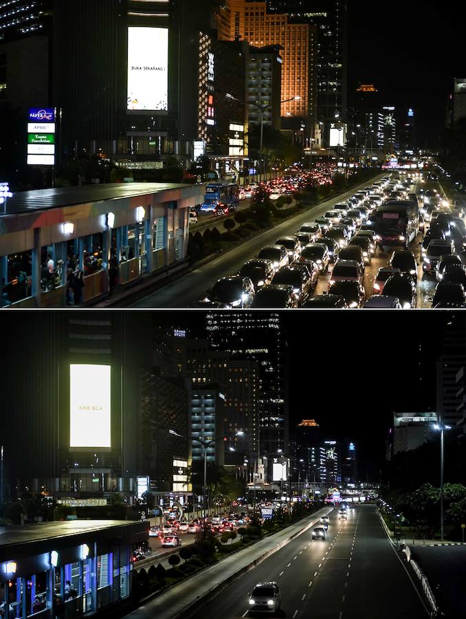 Las luces de los edificios y monumentos más representativos de 500 ciudades españolas y miles en todo el mundo se han apagado este sábado para celebrar la Hora del Planeta y concienciar al público sobre el cambio climático, una de las principales causas de pérdida de biodiversidad en todo el mundo.