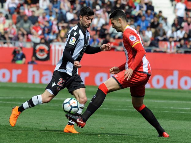 Jason antes de lesionarse en el partido disputado el sábado ante el Girona en Montivili. 