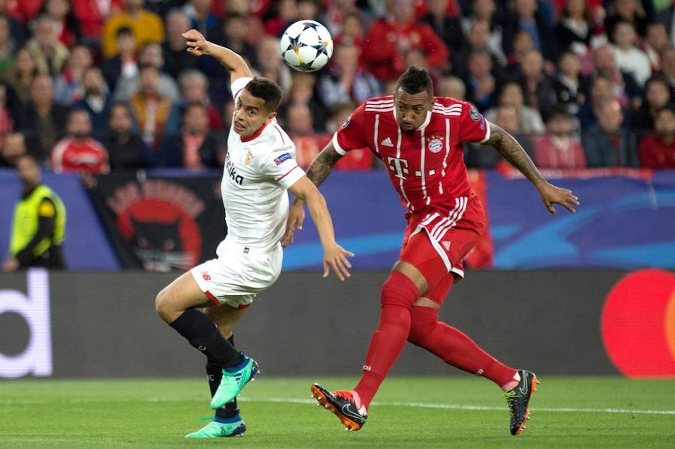El equipo sevillista compareció decidido a hacer historia en los cuartos de final de la Champions ante un gigante como el Bayern