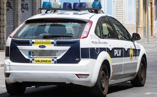 Un vehículo de la Policía Local de Valencia.