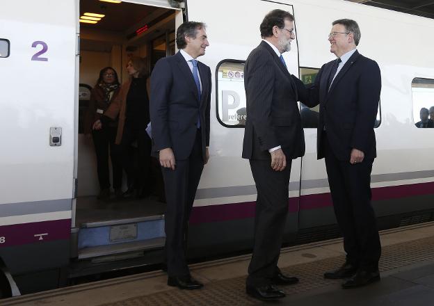 Rajoy y Puig en la inauguración del AVE a Castellón. 