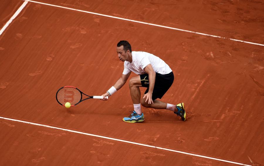 Estas son las imágenes que deja el segundo partido de individuales de la Copa Davis en la plaza de toros de Valencia