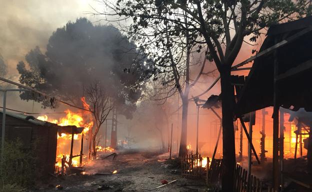 El incendio en las instalaciones de Llíria.