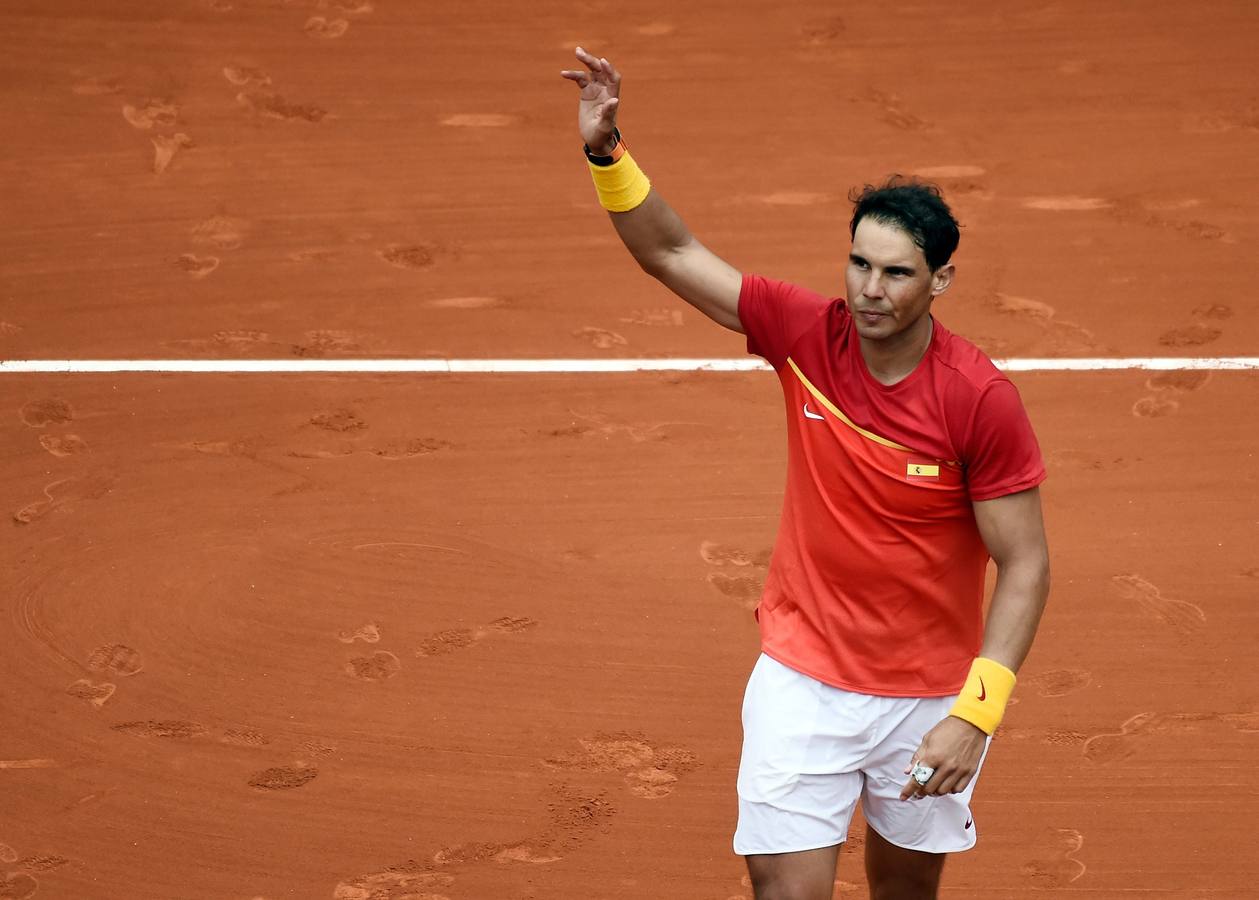 Rafa Nadal y Philipp Kohlschreiber, los protagonistas del segundo partido de la elminatoria de la Copa Davis entre España y Alemania. 