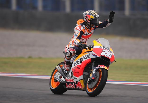 Pedrosa, tras finalizar la clasificación en Argentina. 