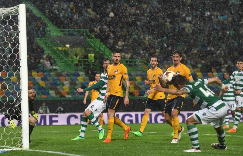 Las mejores ilustraciones del partido de vuelta de cuartos de final de la Liga Europa entre el Sporting de Portugal y el Atlético de Madrid, en el José Alvalade lisboeta.