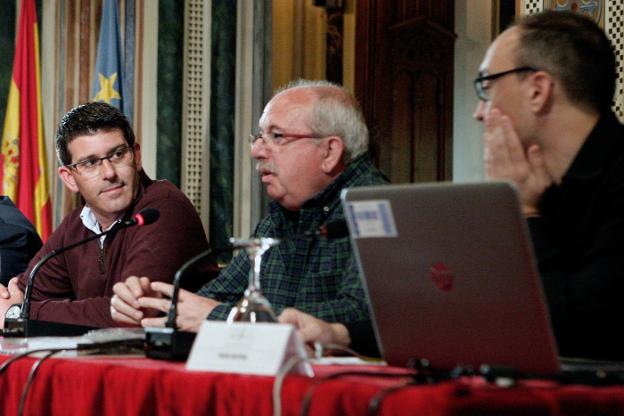 El presidente de la Diputación, Jorge Rodríguez, ayer en la presentación de un documental. 