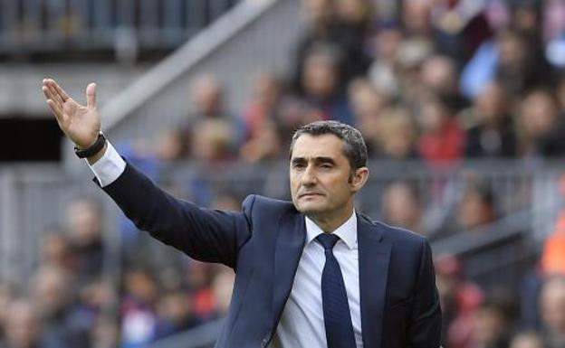 Ernesto Valverde, durante el partido contra el Valencia. 