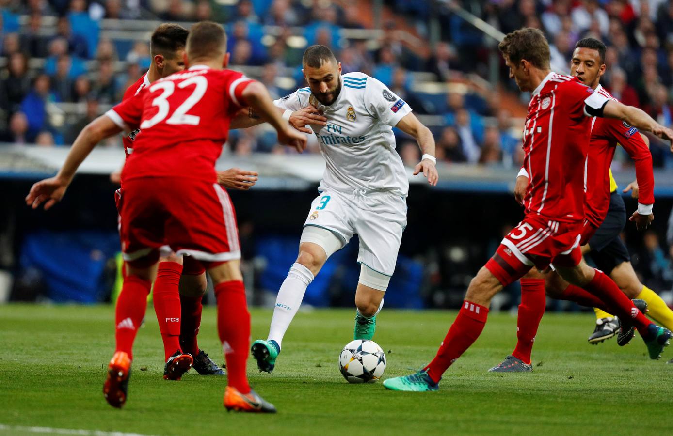 Las mejores imágenes del partido de vuelta de las semifinaels de la Liga de Campeones entre el Real Madrid y el Bayern de Múnich. 