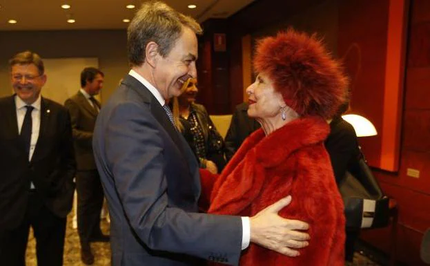 José Luis Rodríguez Zapatero y Carmen Alborch. 