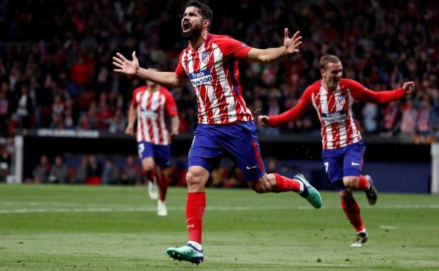 Diego Costa celebra el gol de la victoria.