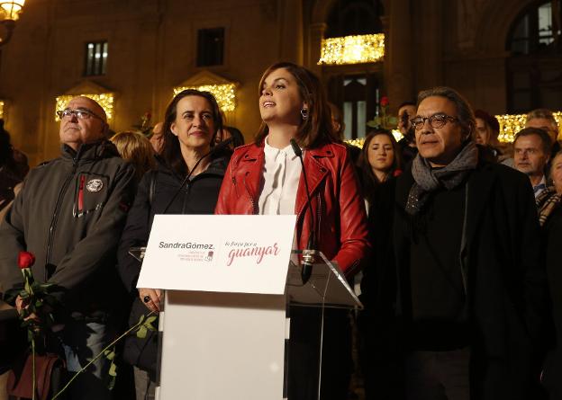 La líder del PSPV de Valencia ciudad, Sandra Gómez. 