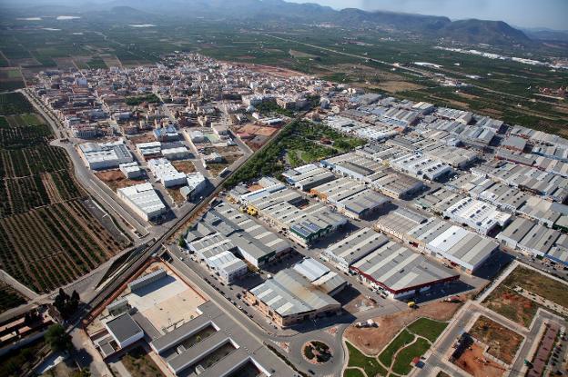 Vista aérea del polígono de Rafelbunyol, en la provincia de Valencia. 