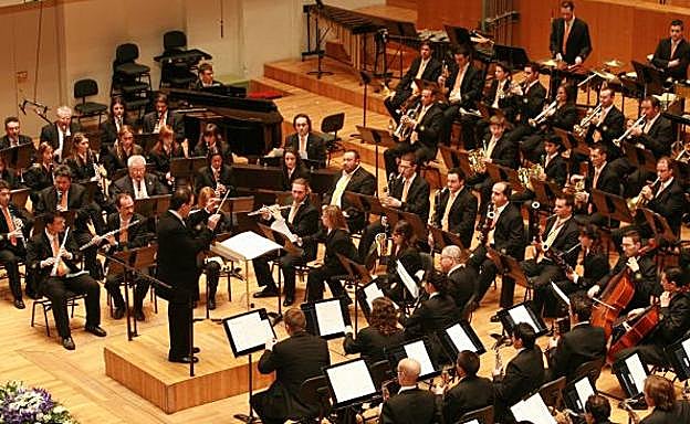 Certamen Provincial de bandas de música de Valencia en el Palau de la Música.