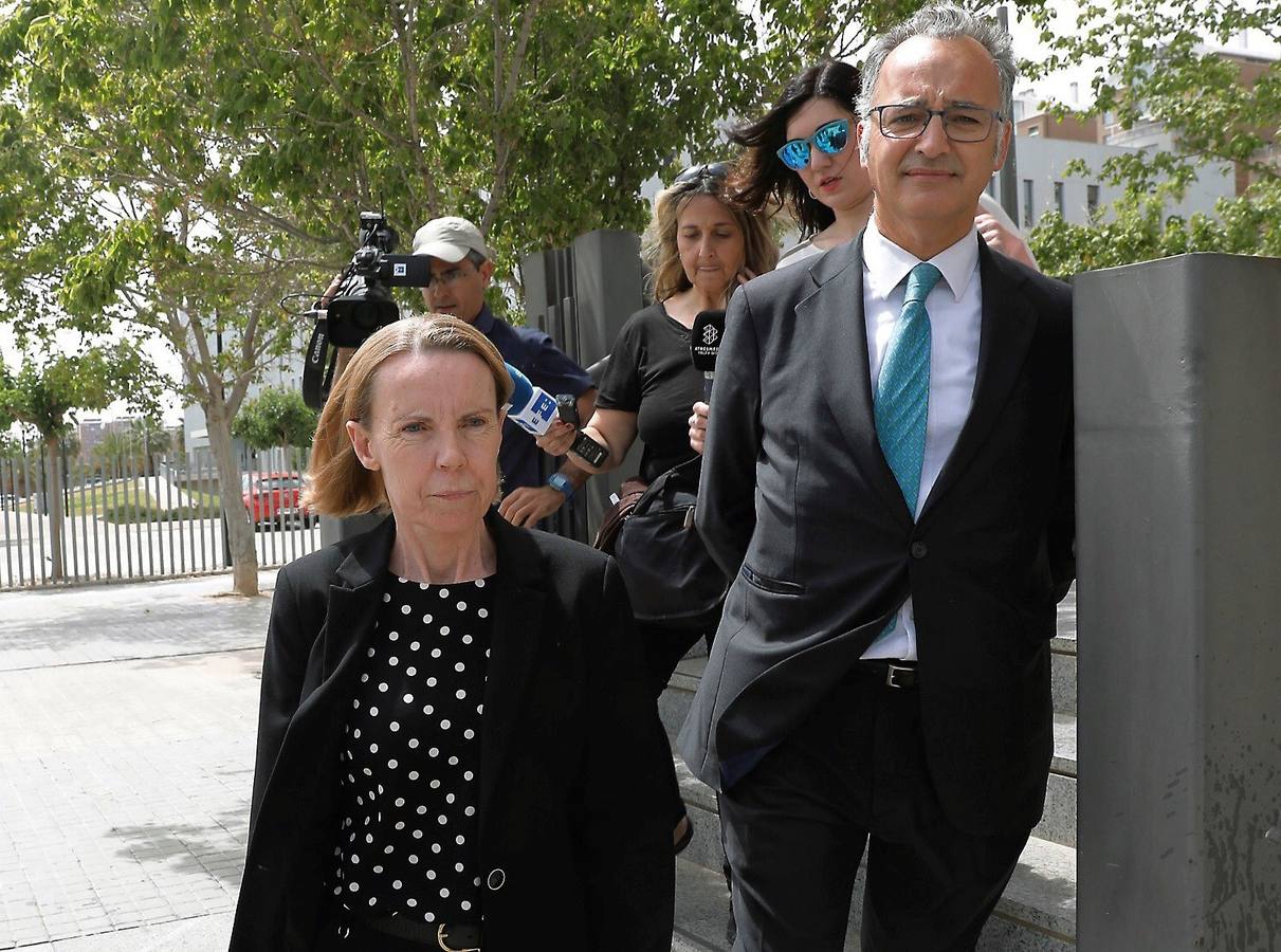 Llega a la Ciudad de la Justicia Rosa Barceló, esposa del expresidente de la Generalitat, Eduardo Zaplana, detenido por blanqueo de capitales. El exministro ha pasado este jueves a disposición judicial.