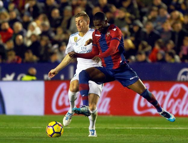 Jefferson Lerma, en el partido contra el Madrid. 