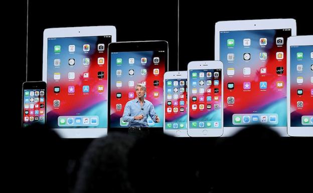 Craig Federighi presenta ios 12. 