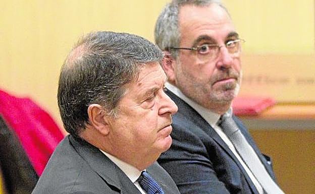 José Luis Olivas y Vicente Cotino, el día del juicio. / 