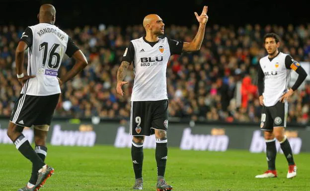 Simone Zaza en uno de los últimos partidos del Valencia. 