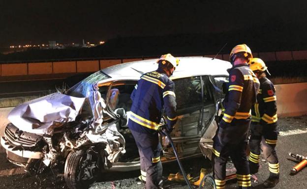 Estado en el que quedó el vehículo tras el accidente. 