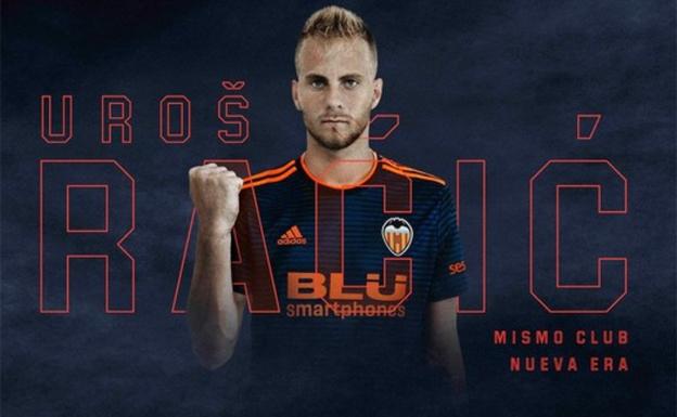 Uros Racic, como nuevo jugador del Valencia.