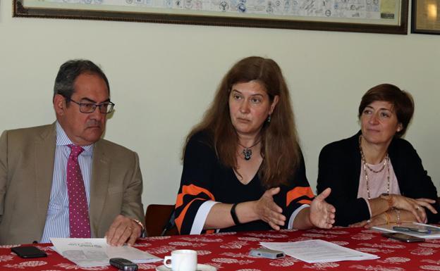 Margarita Torres durante la rueda de prensa.