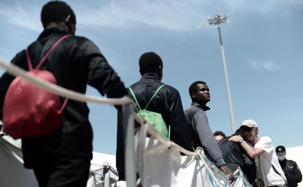 Llegada del 'Aquarius' a Valencia.