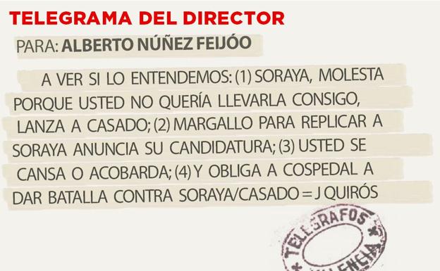 Telegrama para Alberto Núñez Feijóo