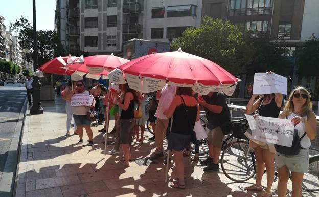 La protesta de los opositores de Justicia.