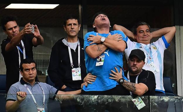 Maradona, en éxtasis. 