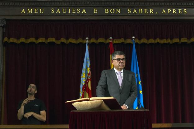 El delegado del Gobierno, en su toma de posesión. 