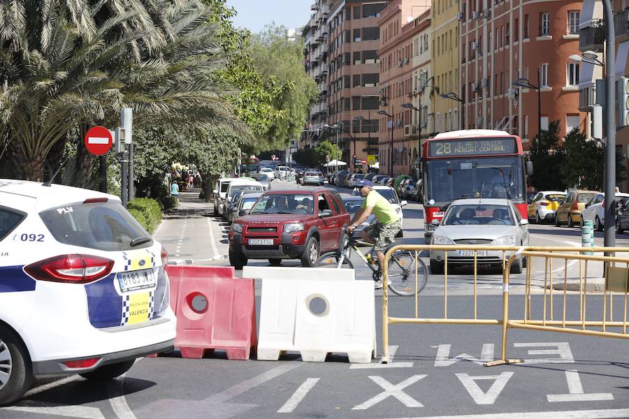 Fotos: Monumental atasco en Valencia