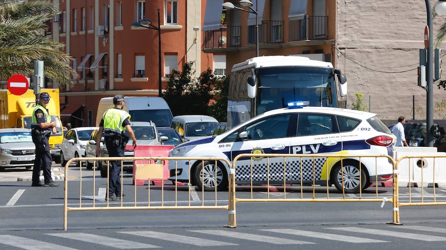 Fotos: Monumental atasco en Valencia