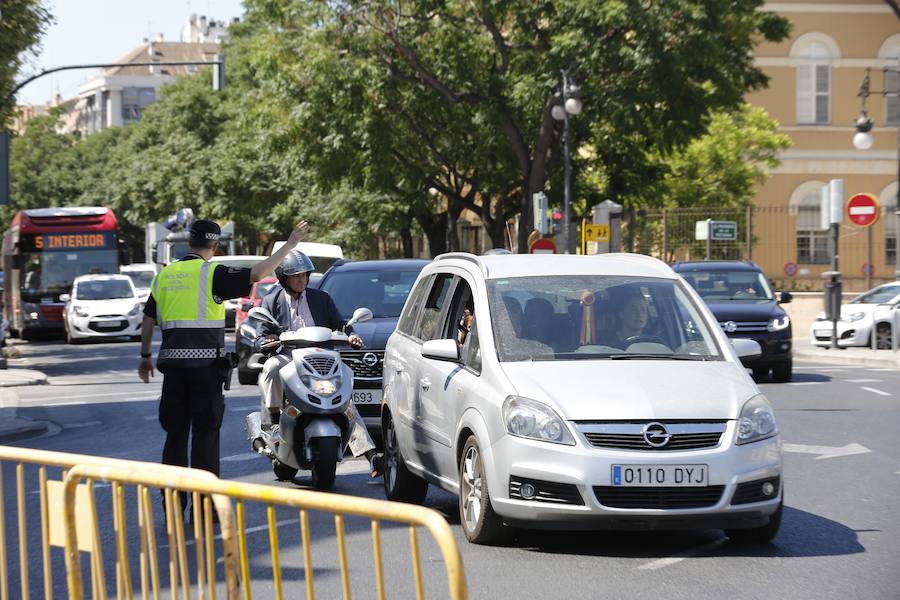 Fotos: Monumental atasco en Valencia