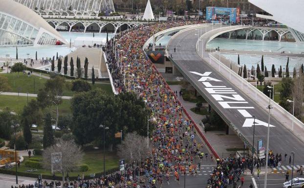 Salida de la media maratón de Valencia.