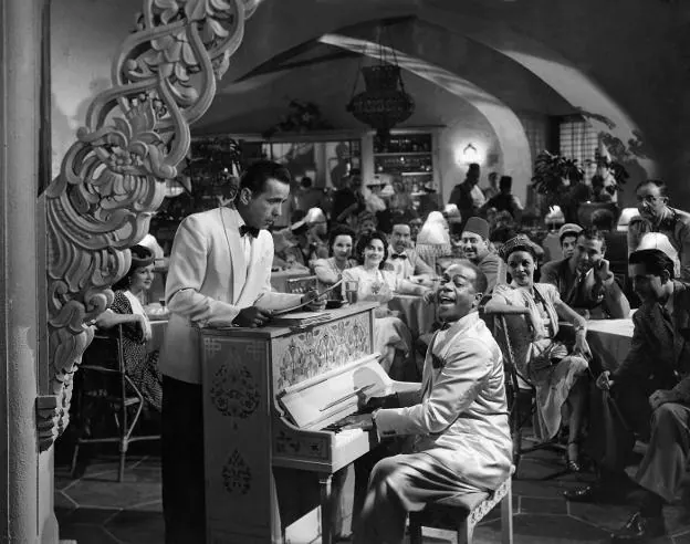 Bogart y Wilson en el Rick's Café, escena de la película 'Casablanca'. 