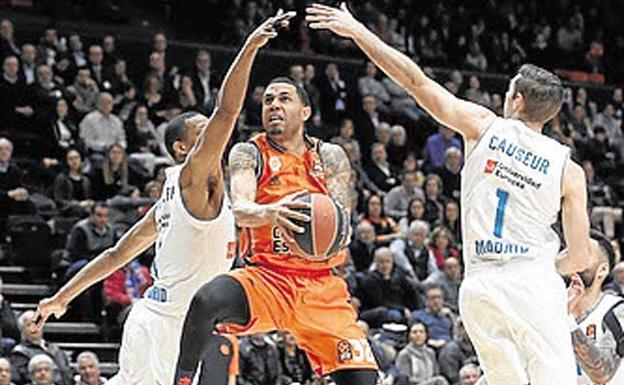 Un partido de Euroliga entre el Valencia Basket y el Real Madrid, el pasado mes de marzo.