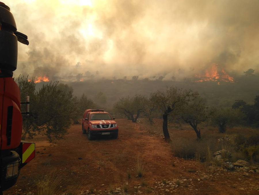 Incendio en Llutxent.