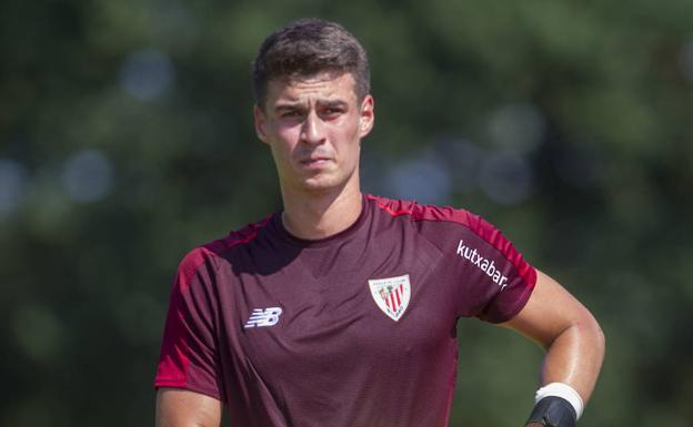 Kepa, durante un entrenamiento de la pretemporada en De Lutte, Holanda.