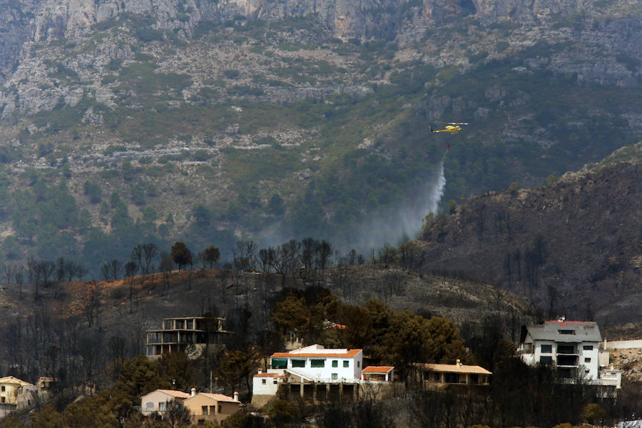 La zona de la Marxuqera (Gandía) calcinada por el incendio