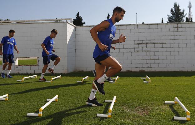 Montoya, durante un entrenamiento en Paterna. 