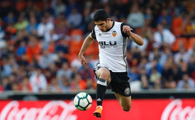 Gonçalo Guedes en el partido contra el Getafe.