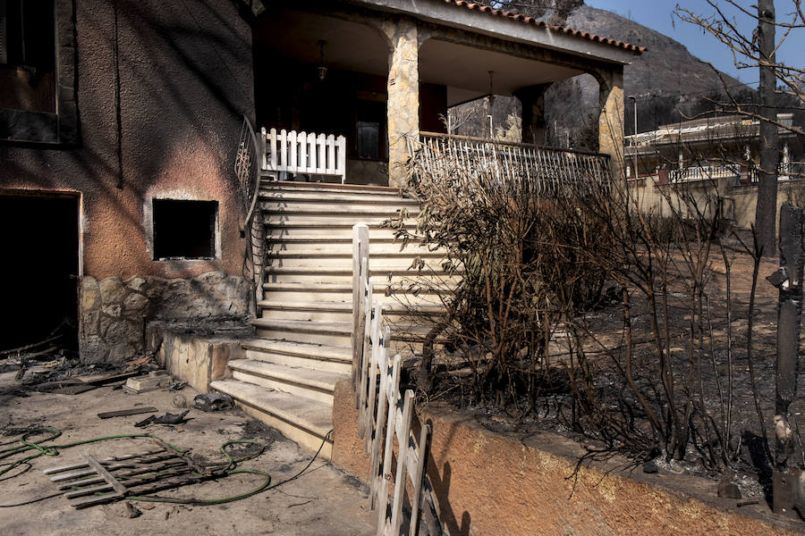 Fotos: Así han quedado las casas tras el incendio de LLutxent