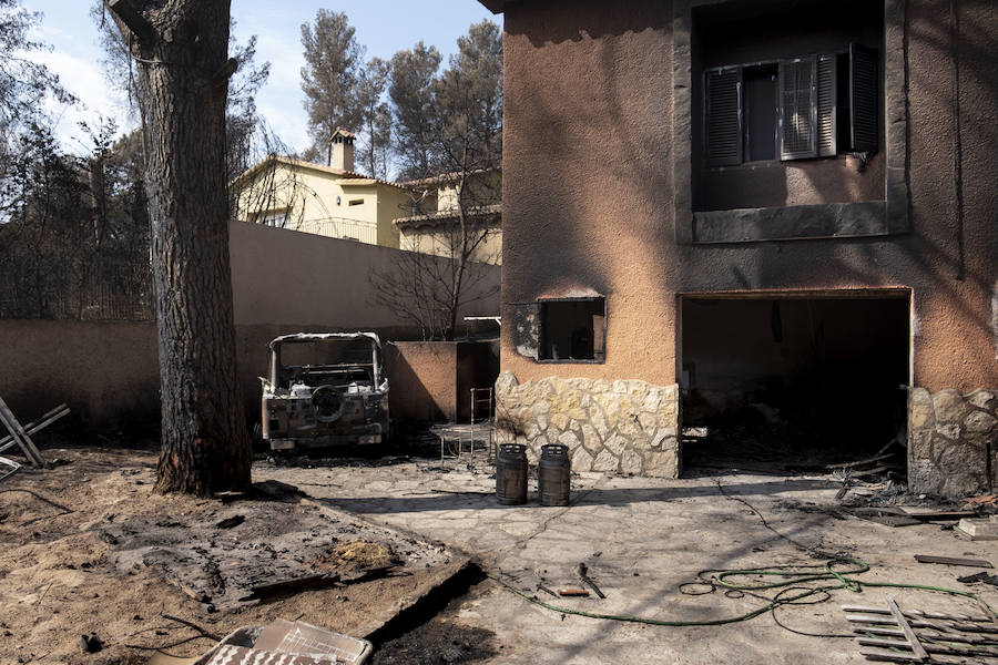 Fotos: Así han quedado las casas tras el incendio de LLutxent