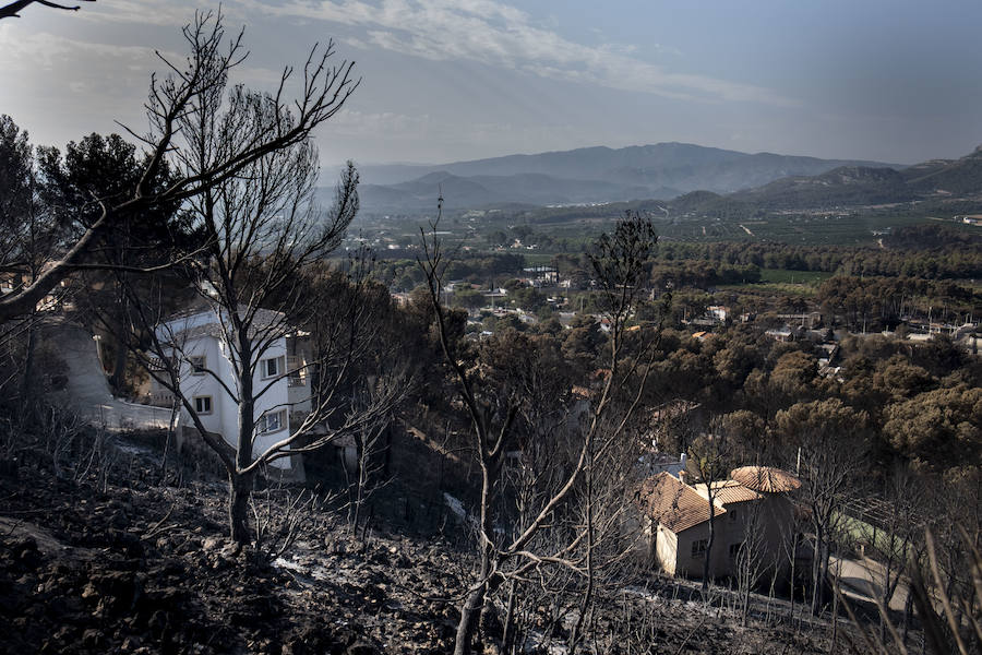 Fotos: Así han quedado las casas tras el incendio de LLutxent