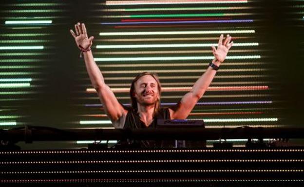 David Guetta, durante una sesión.