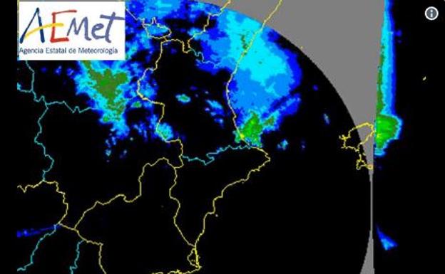 Evolución de la tormenta y los rayos en la Comunitat. 