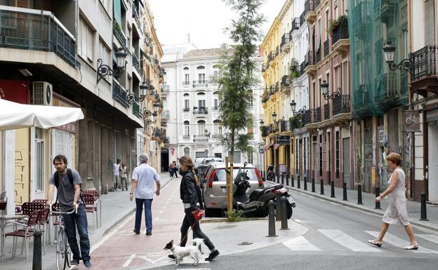 Viviendas en el barrio de Russafa. 