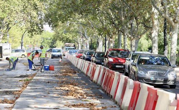 Obras de asfaltado en la Avenida Blasco Ibañez 