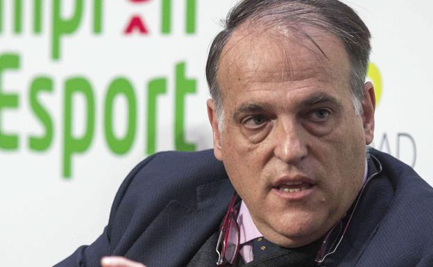 El presidente de la Liga, Javier Tebas.